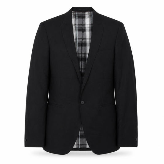 The White Company Men's Black Long Blazer 40 L