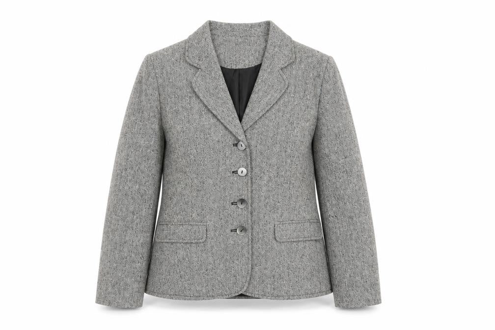 Eastex Women's Grey Blazer, Regular Size 10, Single-Breasted