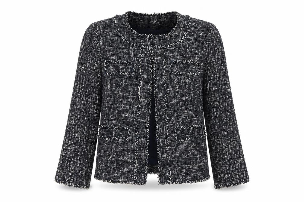 Michael Kors Women's Blue Bouclé Blazer Size 6