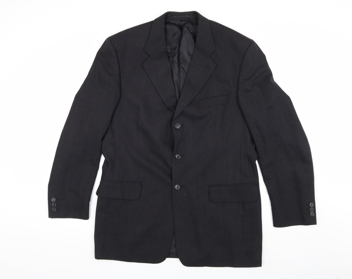 Pierre Cardin Men's Black Wool Blazer, 40R, Formal