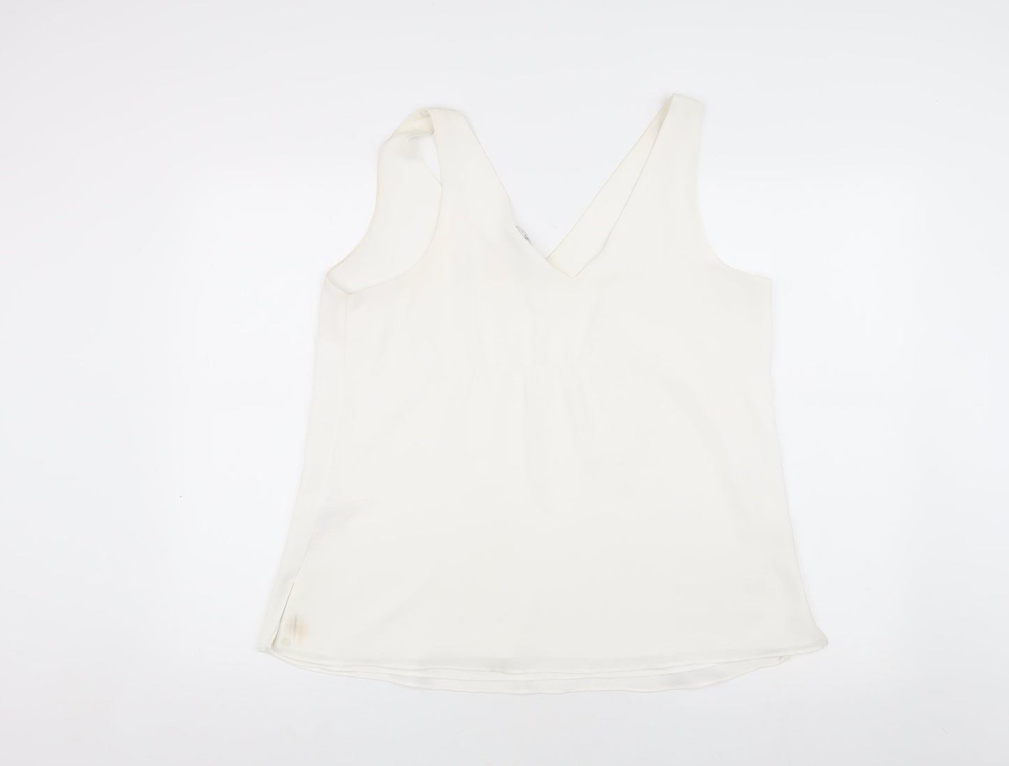 Wallis Ivory Camisole Wide Strap Tank Top - Size 14