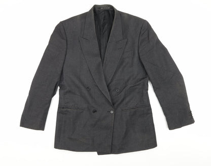 Pin Stripe Grey Men's Blazer 40 Regular Wool Blend
