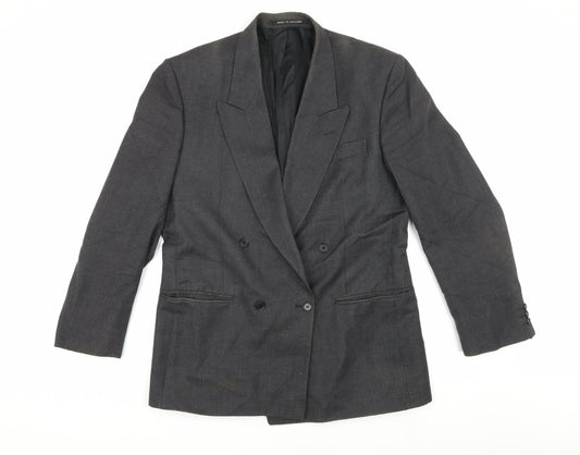 Pin Stripe Grey Men's Blazer 40 Regular Wool Blend