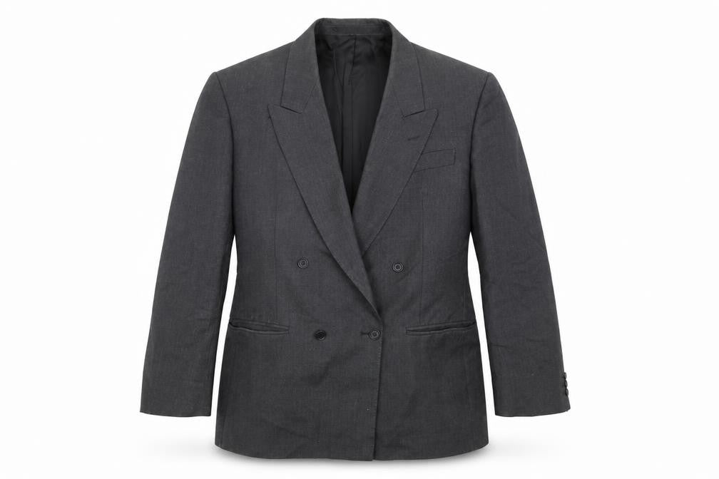 Pin Stripe Grey Men's Blazer 40 Regular Wool Blend