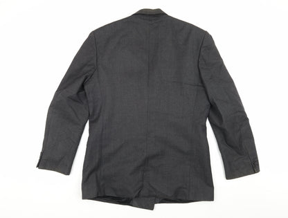 Pin Stripe Grey Men's Blazer 40 Regular Wool Blend