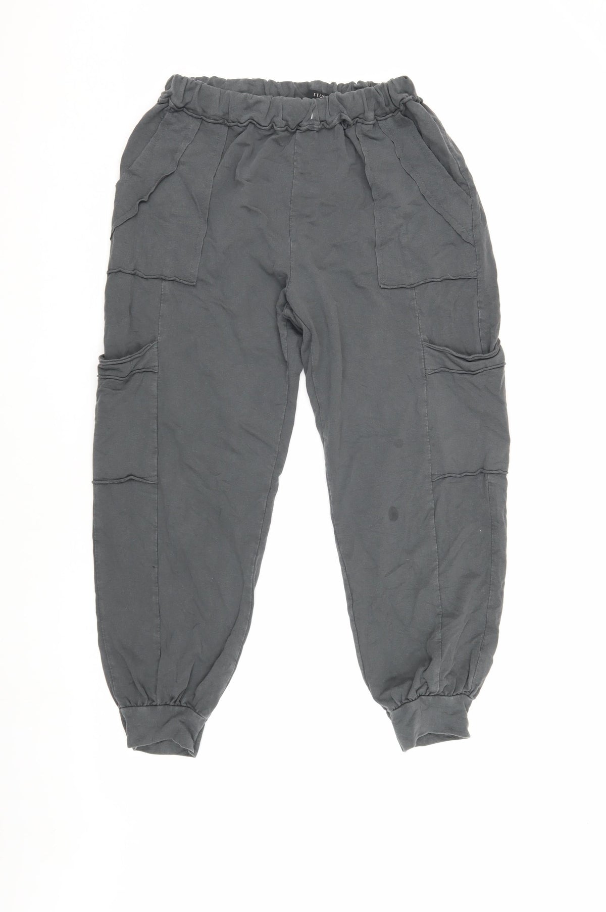 Studio Women's Black Cargo Trousers - Size XL, Relaxed Fit