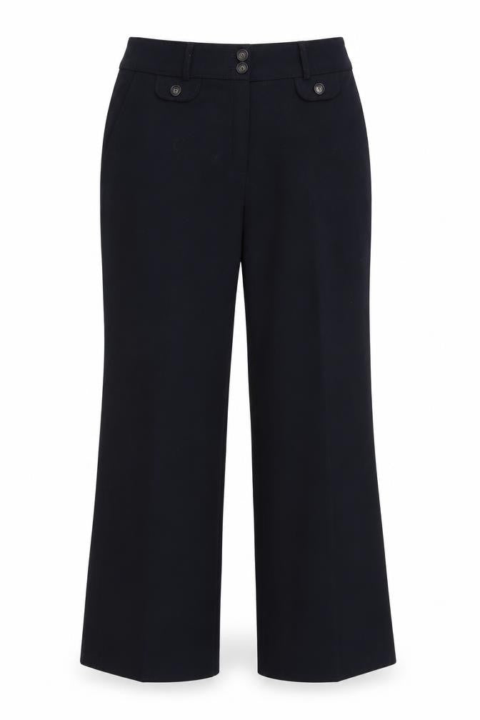 Gelco Women's Black Trousers Size 10 Button Accents