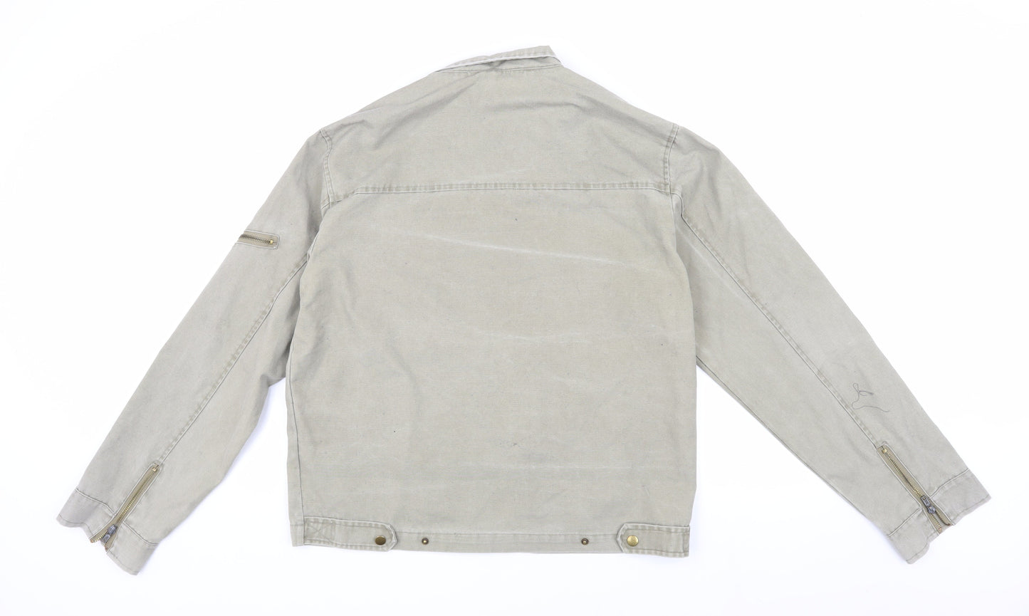 Fashion Union Beige Biker Jacket, Men's M, Casual Style