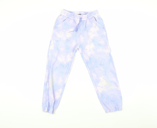 Lands' End Girls Multicoloured Jogger Tie Dye Trousers Size L