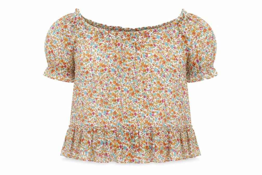 Zara Women's Multicoloured Floral Off Shoulder Blouse XS