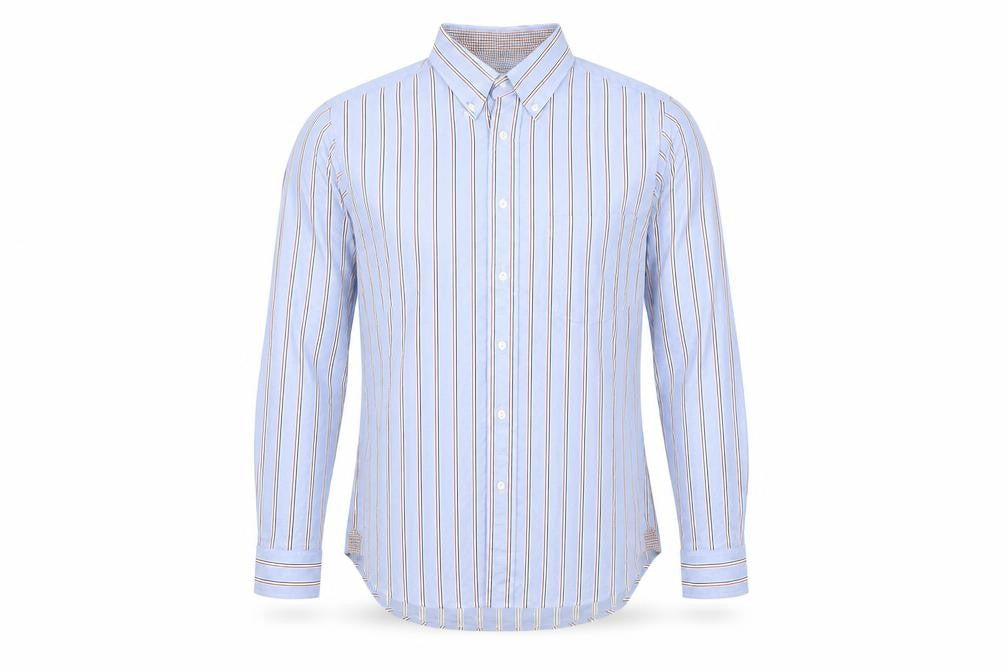 TM Lewin Men’s Blue Striped Long Sleeve Shirt S