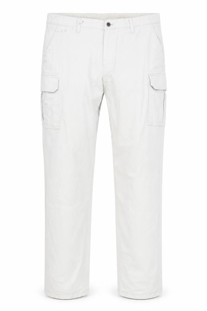 Massimo Dutti Men's Beige Cargo Trousers Slim Fit 36