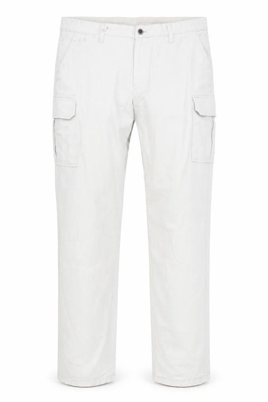 Massimo Dutti Men's Beige Cargo Trousers Slim Fit 36