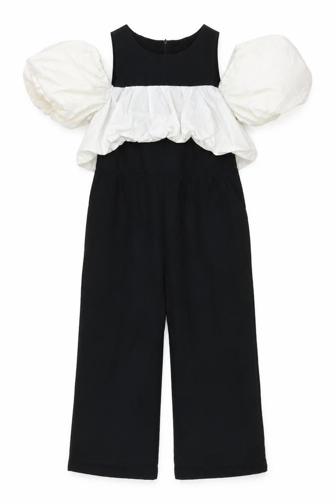 Zara Girls Black and White Jumpsuit, Size 10 Years