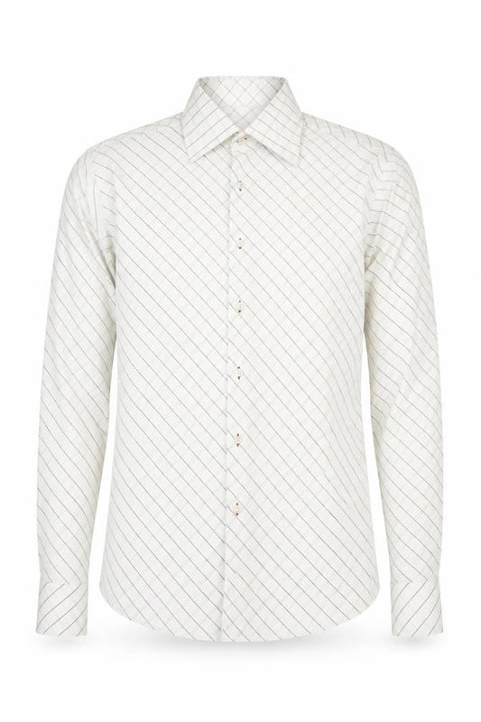 United Colors of Benetton Men's L White Check Shirt