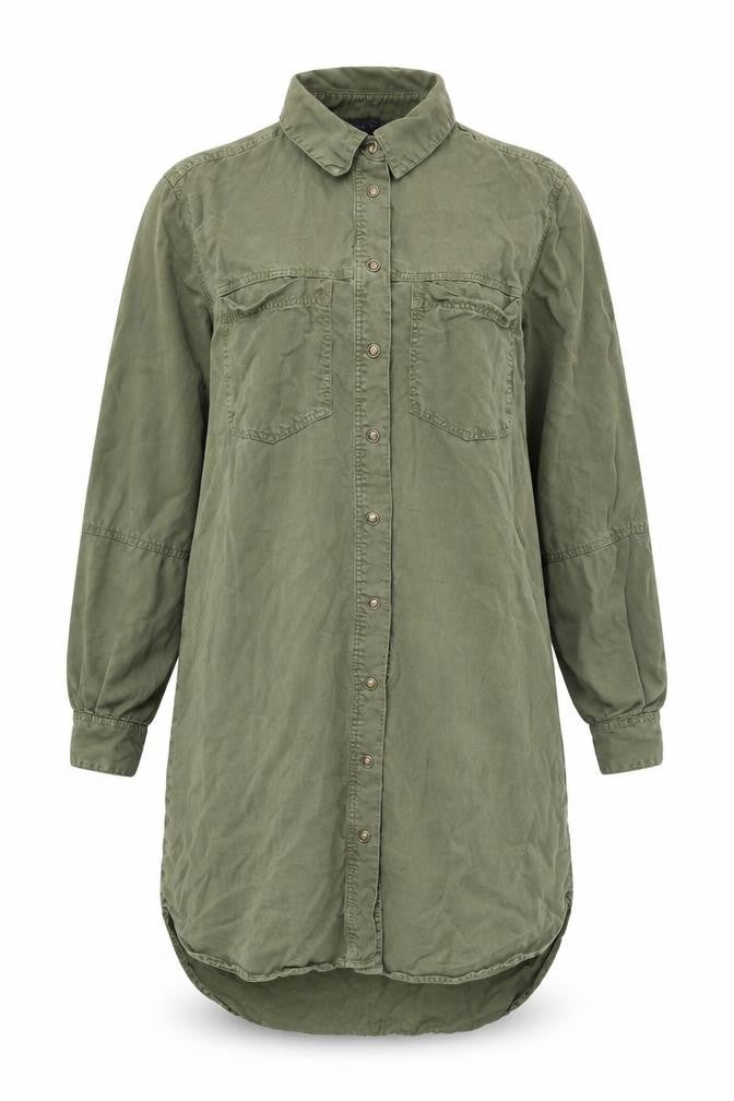 Marks & Spencer Women's Green Size 10 Button-Up Shirt