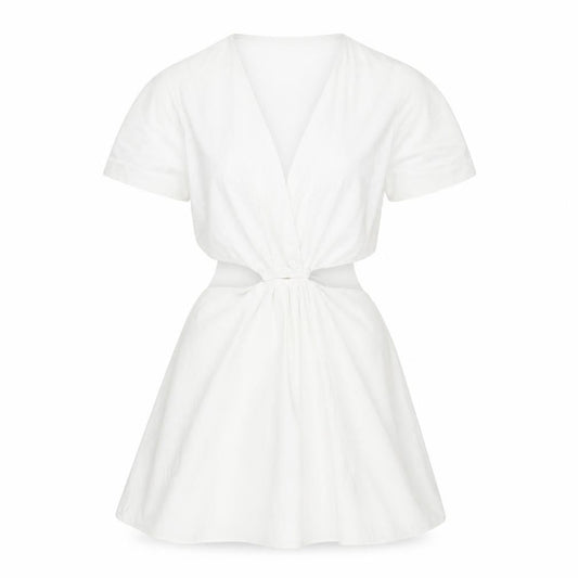 Zara Women's Short White Wrap Dress Size 8
