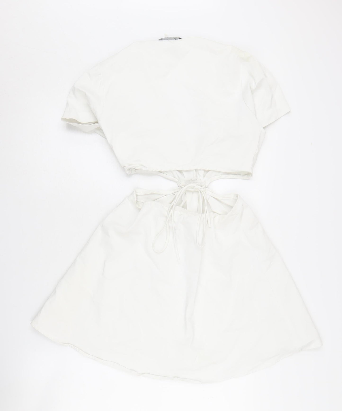 Zara Women's Short White Wrap Dress Size 8