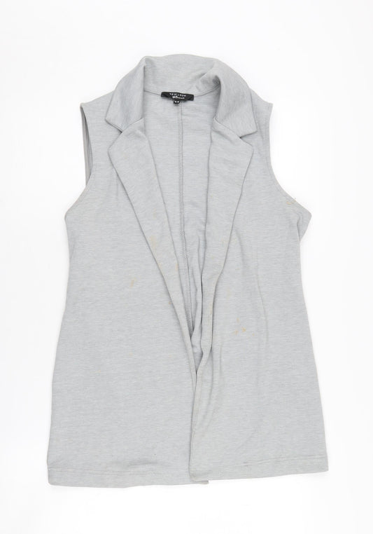 New Look Girls Grey Vest Jumper Collared Size 14-15