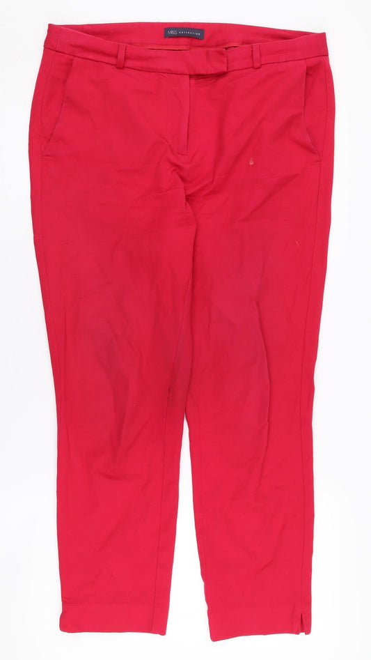 Marks and Spencer Women's Red Trousers, Size 14
