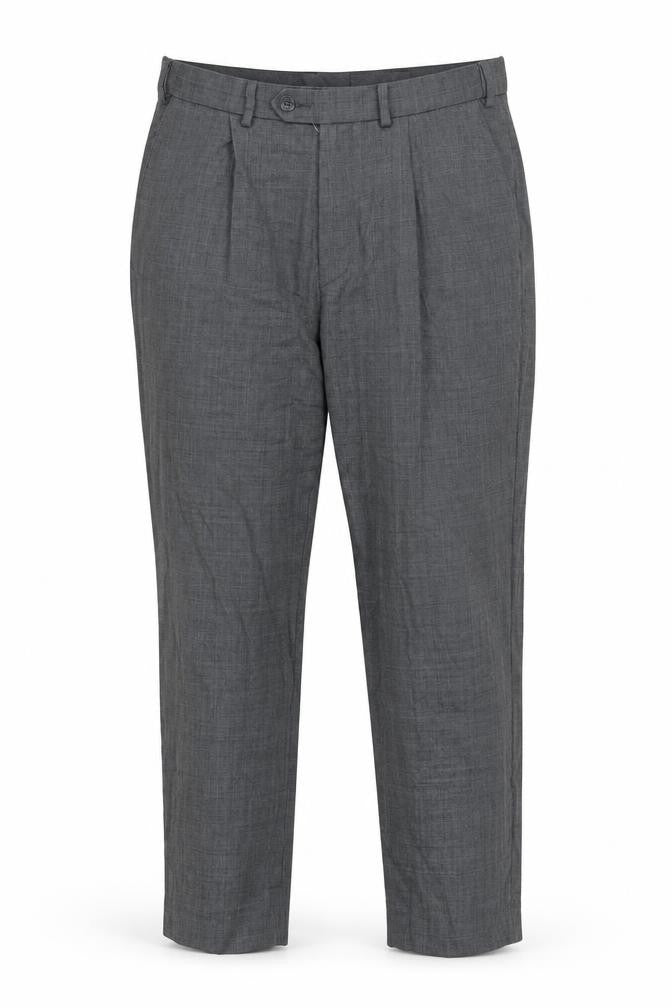 Marks & Spencer Men's Grey Regular Trousers 32