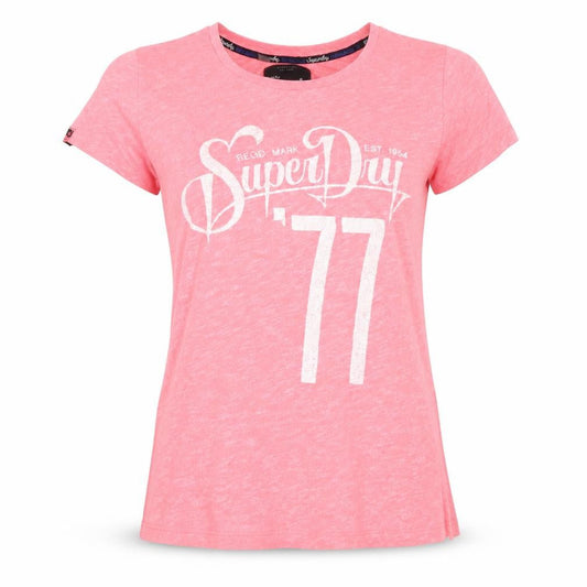 Superdry Women's Pink T-Shirt, Short Sleeve, S
