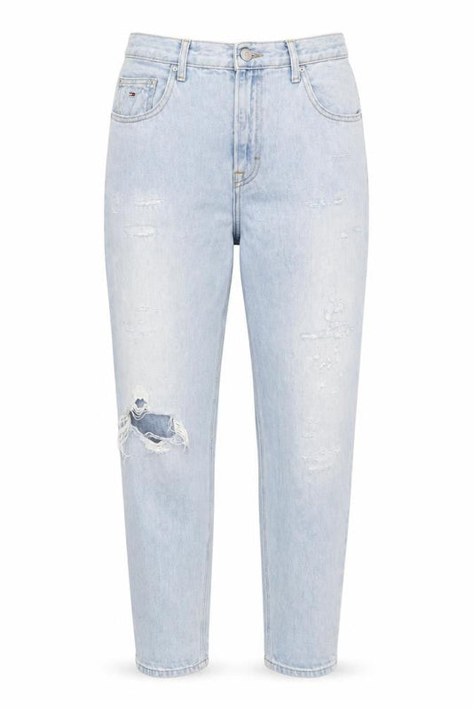 Tommy Jeans Women's Blue Mom Jeans Size 16 Distressed
