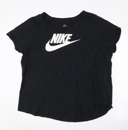Nike Women's Black 2XS Basic Cotton T-Shirt