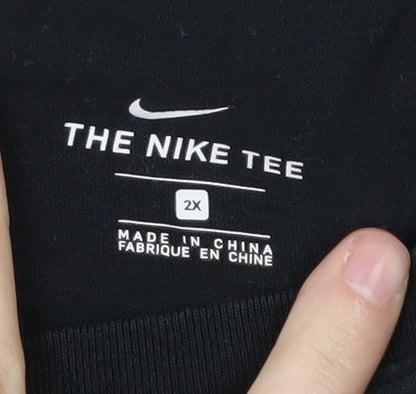 Nike Women's Black 2XS Basic Cotton T-Shirt