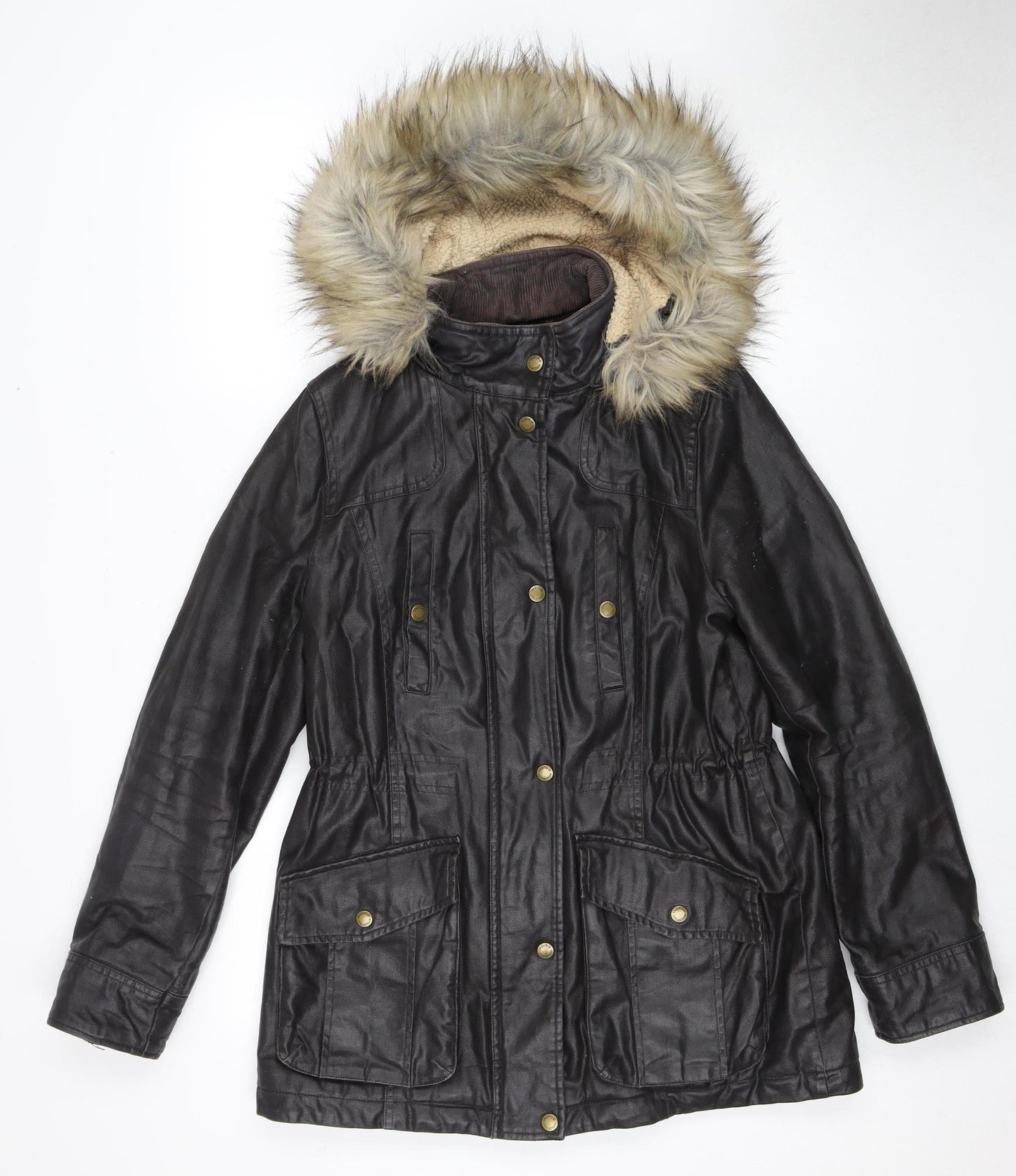Marks and Spencer Women’s Black Parka Jacket Size 8