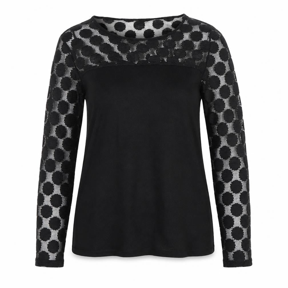 Mango Women's Black Polka Dot Blouse Size 12