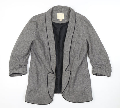 Additional front view of Silence + Noise Women's Grey Blazer, size S, Lined