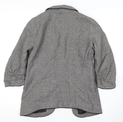Back view of Silence + Noise Women's Grey Blazer, size S, Lined