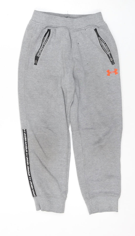Under Armour Boys Grey Jogger Sweatpants 6-7 Years