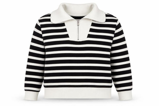 Marks and Spencer Women's Striped Full Zip Sweater