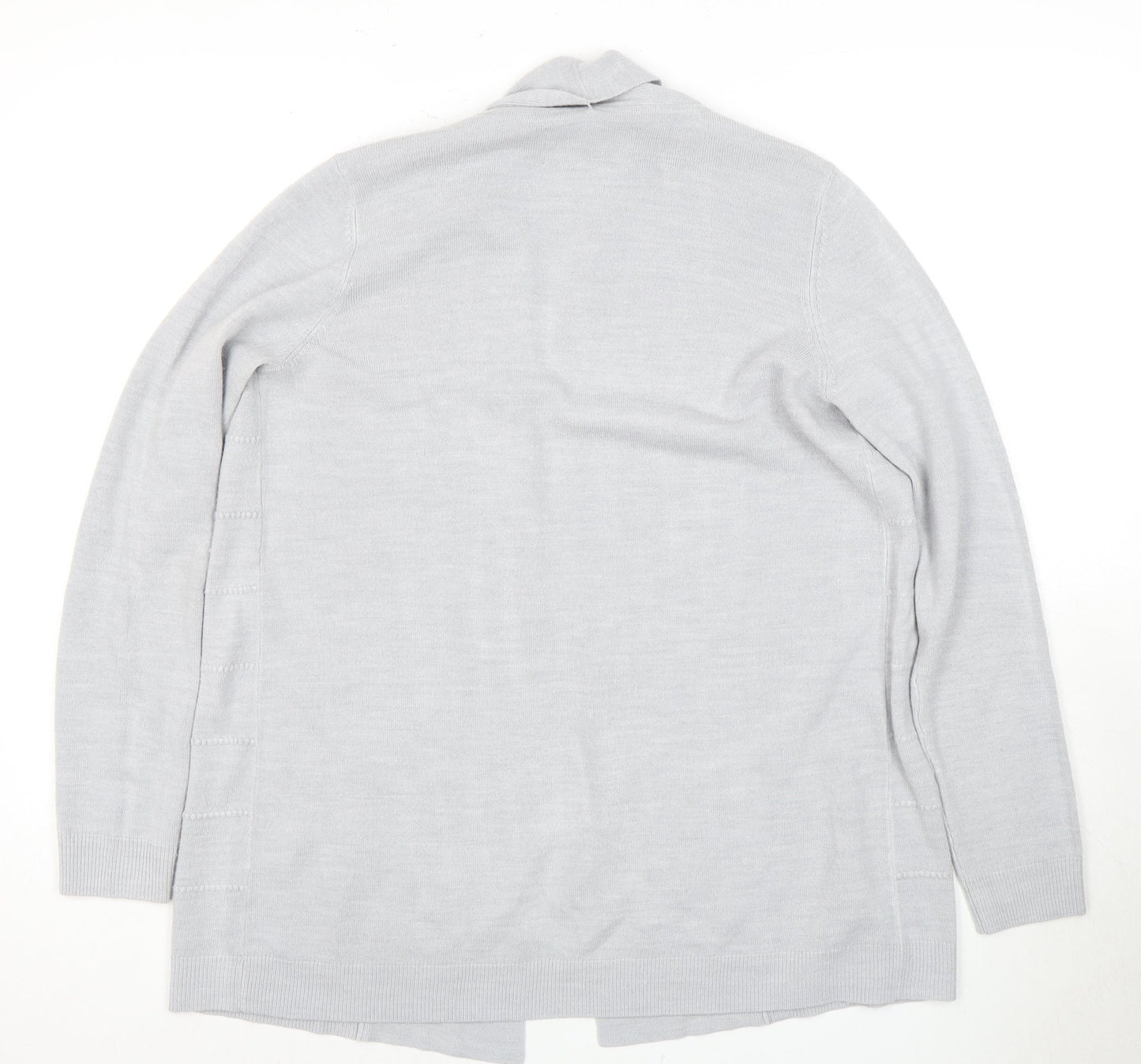 Maine Women's Grey Open Front Cardigan Size 14