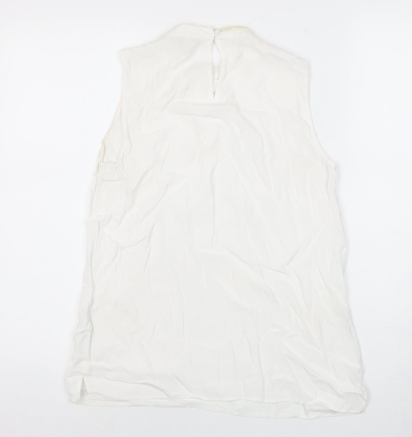 Monsoon Women's White Sleeveless Blouse, Size S