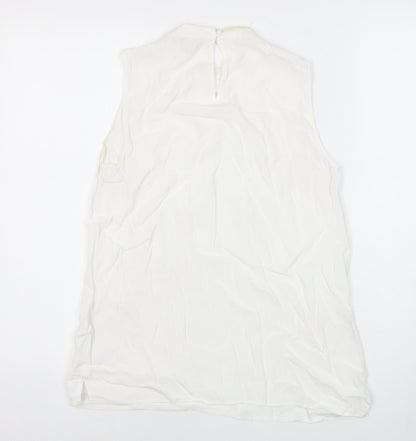 Monsoon Women's White Sleeveless Blouse, Size S