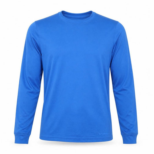Campri Men's Blue Long Sleeve Polyester Top, Size S
