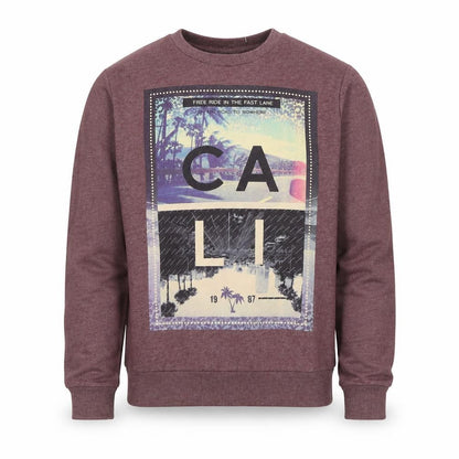 River Island Men's Purple Cali Graphic Sweatshirt M
