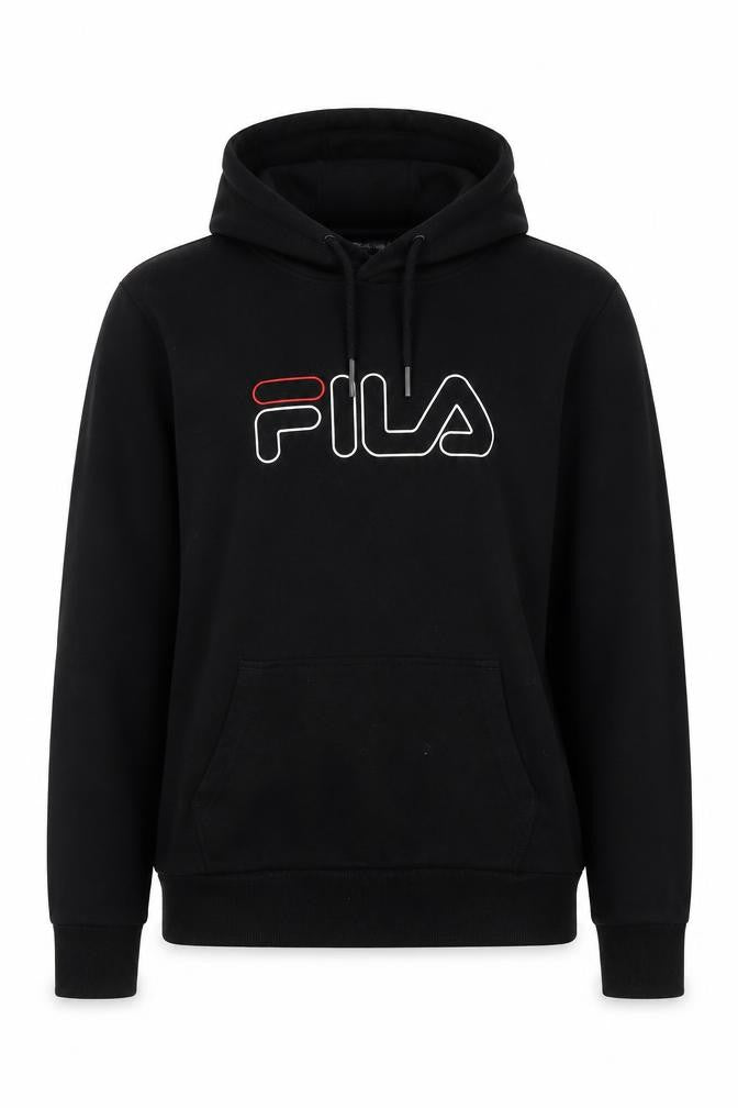 Fila Unisex Black Pullover Hoodie - Size S - Logo Accents