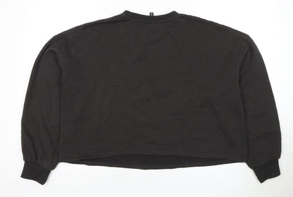 H&M Womens Black Tiger Print Sweatshirt, Size L
