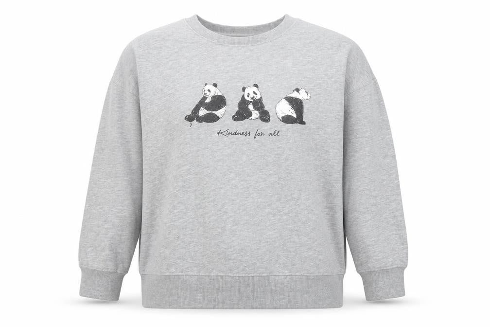 New Look Women's Grey Pullover Sweatshirt, L