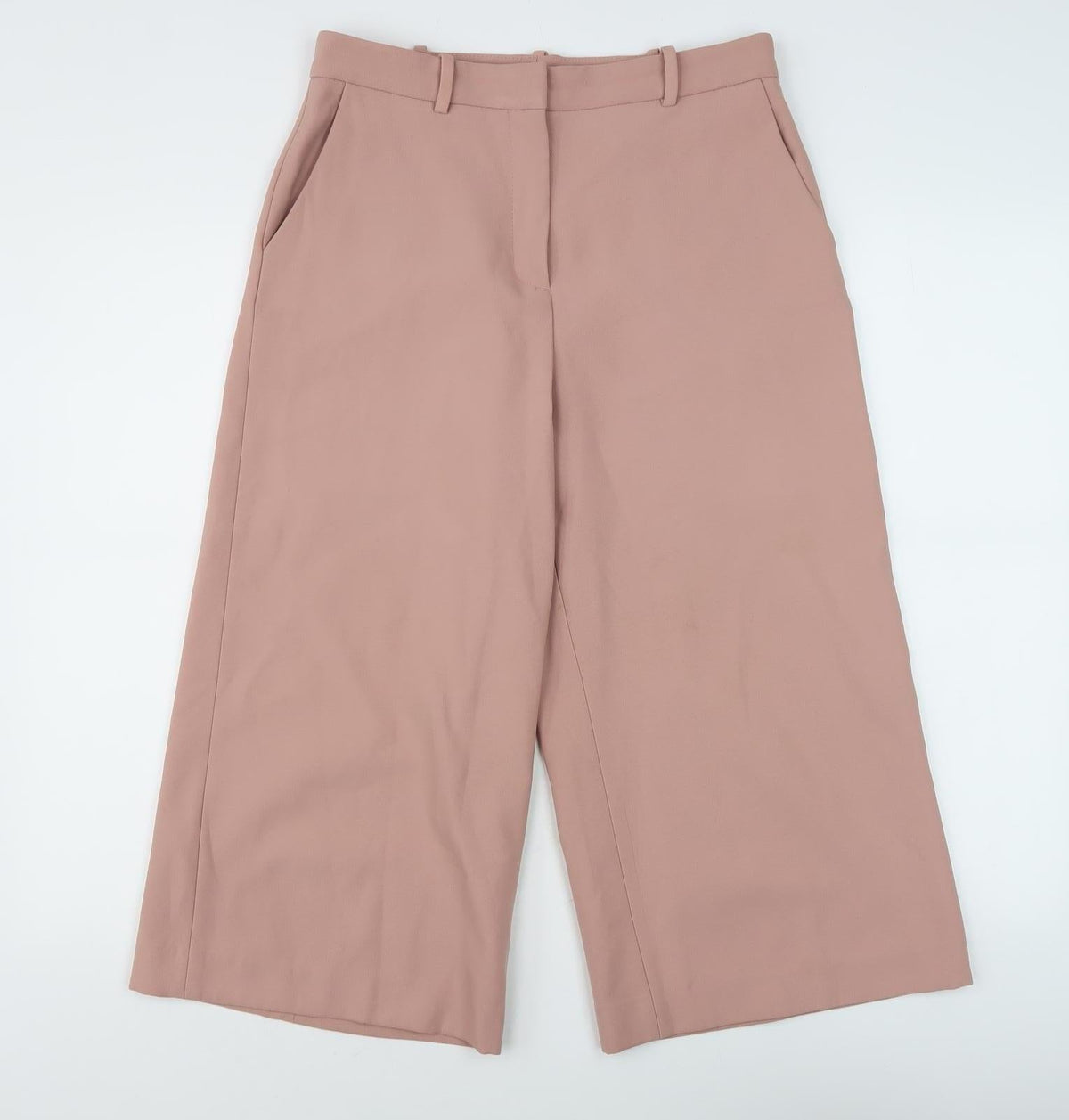 Zara Basic Women's Pink Wide-Leg Trousers