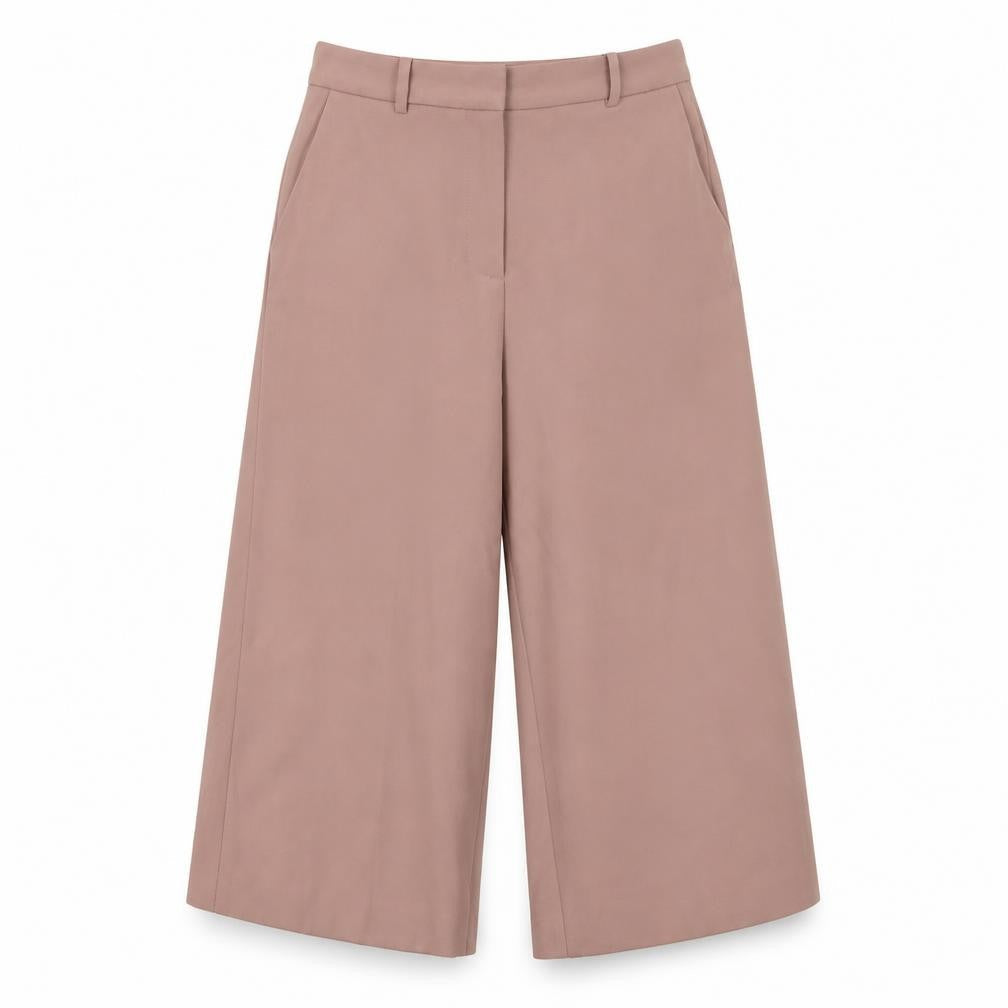 Zara Basic Women's Pink Wide-Leg Trousers