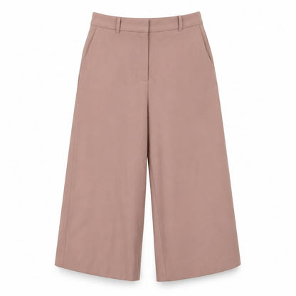 Zara Basic Women's Pink Wide-Leg Trousers