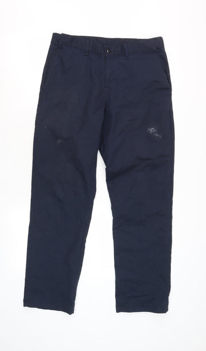 Dickies Womens Blue Straight Leg Casual Trousers