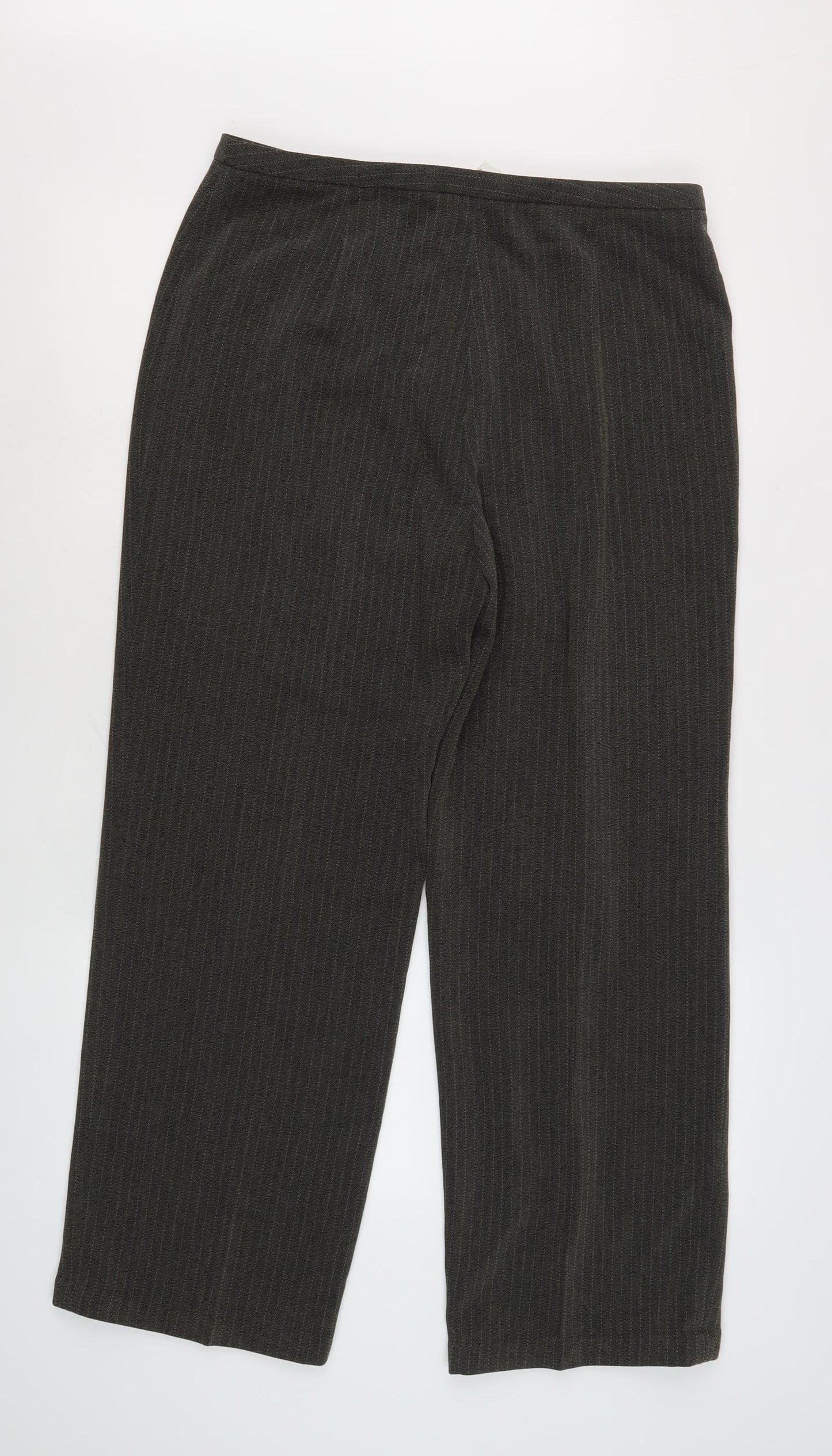 Planet Women's Black Striped Trousers Size 14