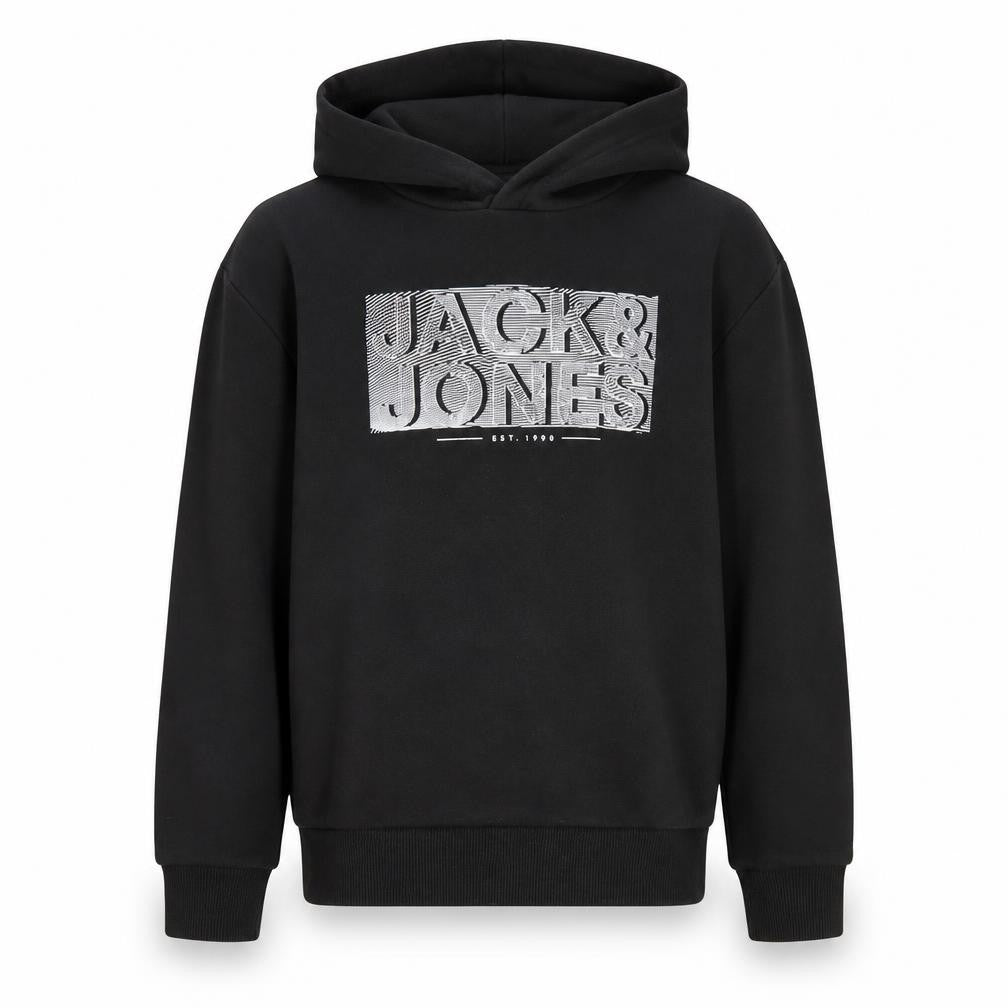 Jack & Jones Boys Black Hoodie 12 Years Pullover Fleece