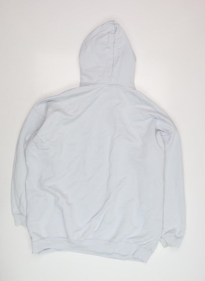 H&M Womens White Pullover Hoodie L